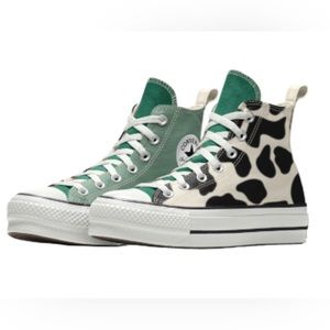 Converse All Star high top platform customized shoe women’s size 8